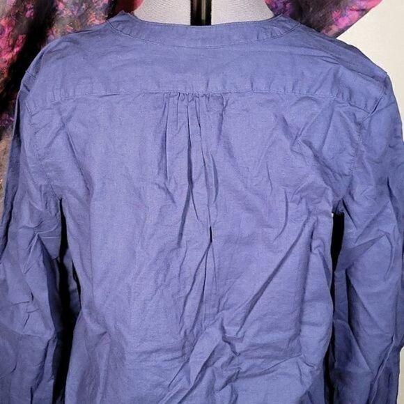 NWOT Denim & Co. Naturals Linen Blend Button-Front Top Sz M - Picture 6 of 12